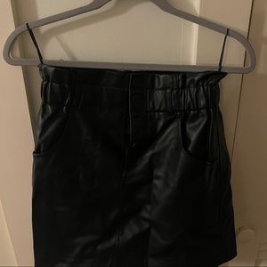 RARE Zara high waisted leather skirt size 6